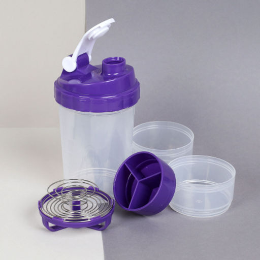 Бутылка/Шейкер СПАЙДЕР SHS-500 бело-синяя, для спортивного питания 500ML - Галеонтрейд фото 3