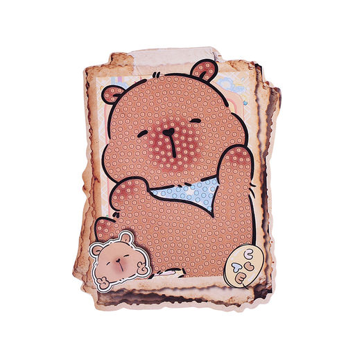 Мозаика алмазная "Такая разная капибара" 10*13см