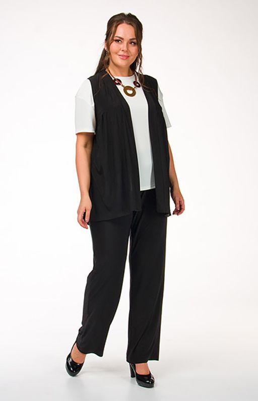 Прямые брюки из вискозного всесезонного трикотажа - Ckc collection фото 2