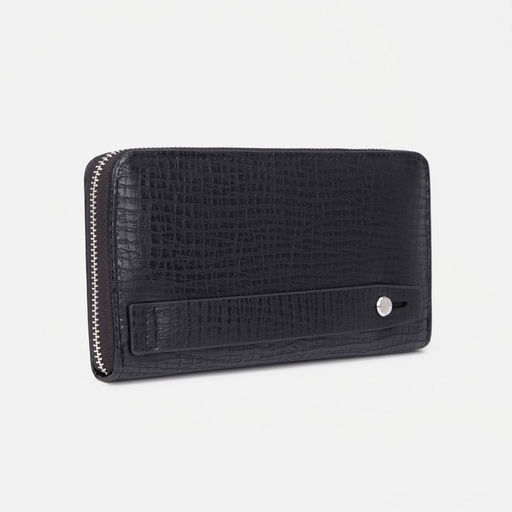 Портмоне мужское на молнии, отдел для купюр, для карт, для монет, цвет чёрный - Simaland фото 2