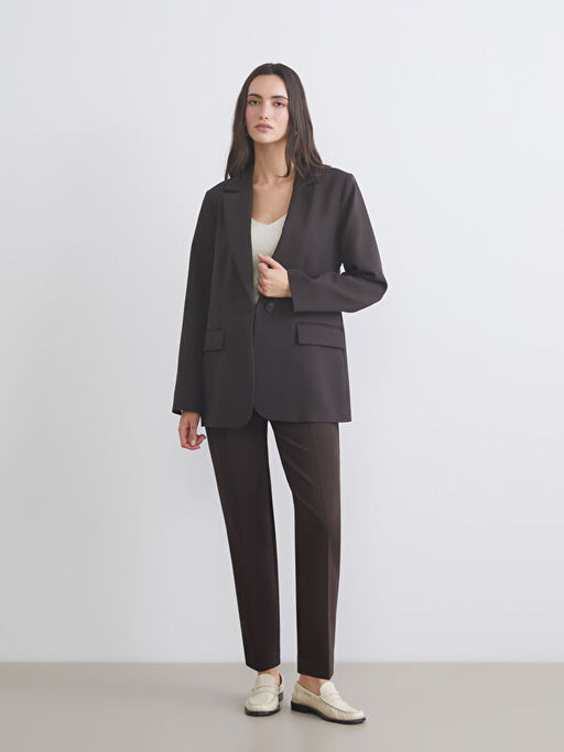 Krep Kad?n Blazer Ceket