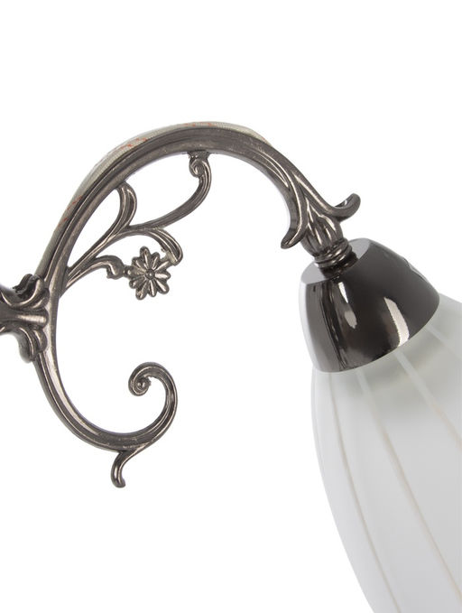 Бра ЭкономСвет 4671/1wAN, 1×40 Вт, E27, 30×10×18 см, чёрный хром