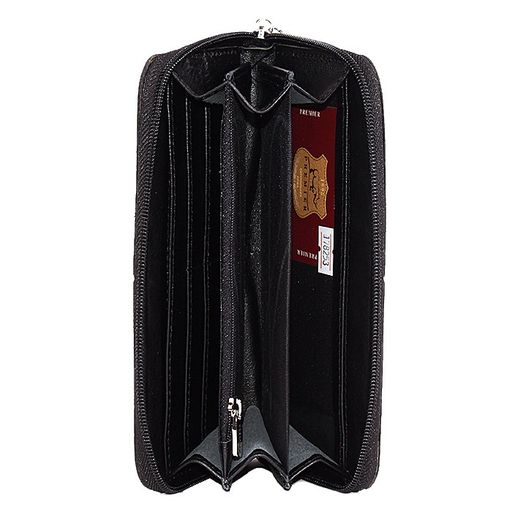 Портмоне женское Premier-S-4 н/к, 3 отд, 9 карм, ручка-петля, черный матовый (6) 178253  фото 3