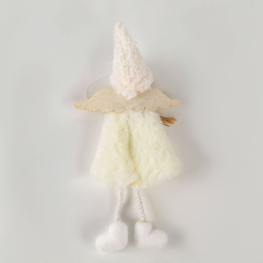 Цена за 9 шт. Ёлочное украшение кукла Фея, белая - Milo toys фото 4