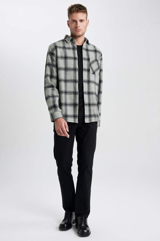 Рубашка Lumberjack с длинным рукавом в клетку обычного кроя - Defacto фото 6