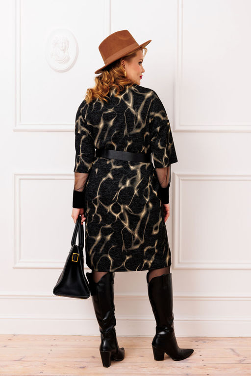 Платье AGATTI 5814 Черный с золотом фото 3