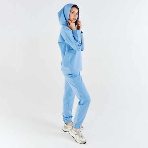 Костюм женский (худи, брюки) MINAKU: Casual Collection, размер 42, голубой