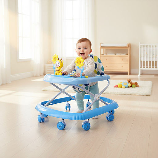 Ходунки "Пчелка и цветы" (цвет голубой)