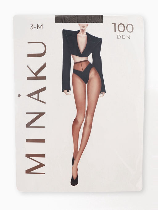 Женские колготки MINAKU 100 ден, графит, размер 2/S