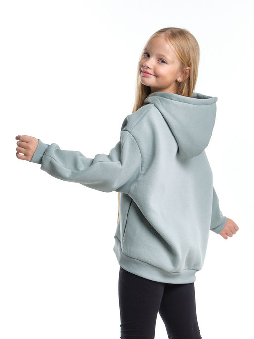 Худи для девочки оверсайз одежда подростковая с принтом 22-7317 мята - Mini maxi фото 3