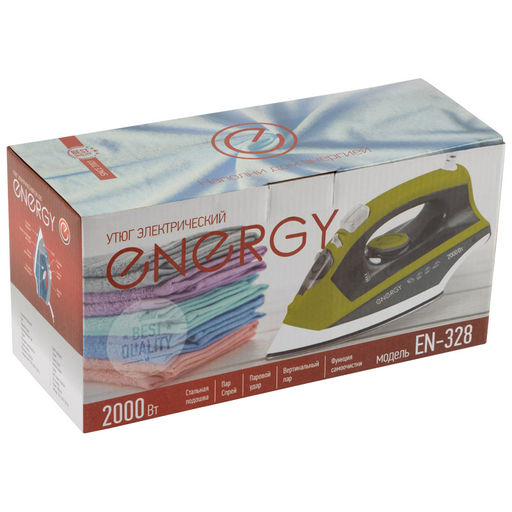 Утюг ENERGY EN-328 голуб., зелен. (2000Вт, спрей, пар,удар, стал.подош.) арт. 270056, 270054, 270055