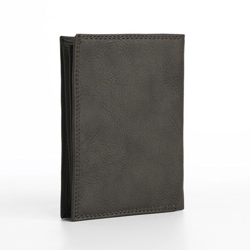 Портмоне мужское без застёжки, 3 в 1, отдел автодокументов, паспорта, карт, купюр, серое