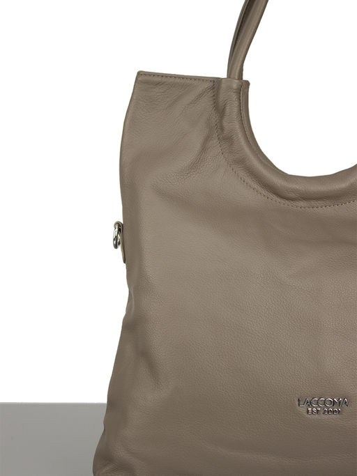 LACCOMA сумка Y1475-темно-бежевый натуральная кожа полиэстр  фото 5