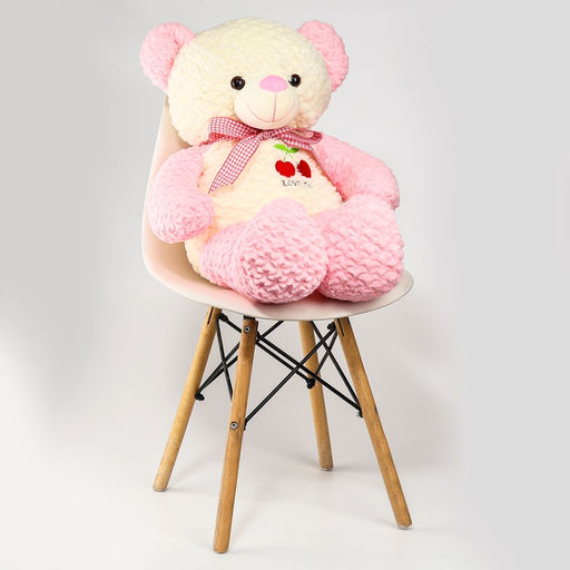 Мягкая игрушка Медведь, с вишенкой, 80 см, цвет розовый - Simaland фото 4
