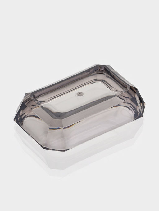 Набор для ванной «Кристалл», 4 предмета, дозатор, 2 стакана, мыльница