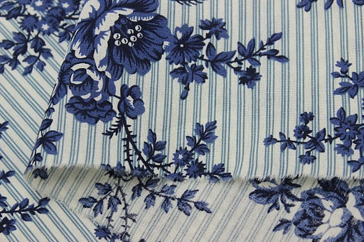 Импорт. хлопок Ренессанс цв.джинс, ш.1.48м, хлопок-100%, 110гр/м.кв - Купава фото 5