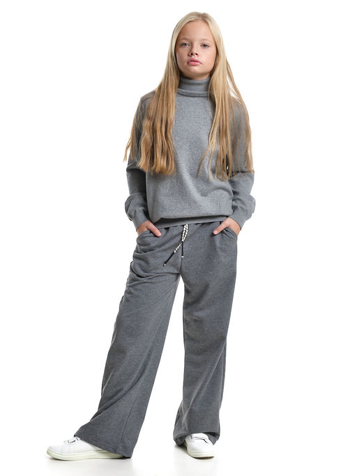 Брюки для девочки палаццо 22-8027 кофе - Mini maxi фото 13