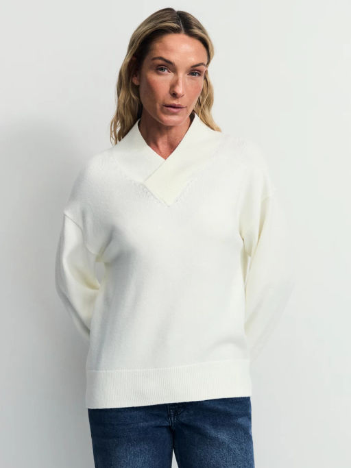 Джемпер оверсайз с V-образной горловиной / Zarina  фото 3