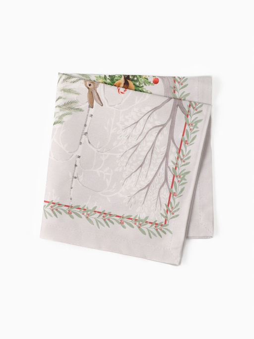 Набор новогодний «Новогоднее чудо»: скатерть 150×220 см ±3 см с ВГМО, салфетка 40×40 см-12 шт., 100% хлопок