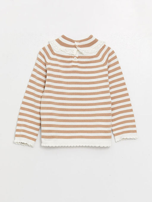 Bal?k?? Yaka Uzun Kollu K?z Bebek Triko Kazak - Waikiki фото 2