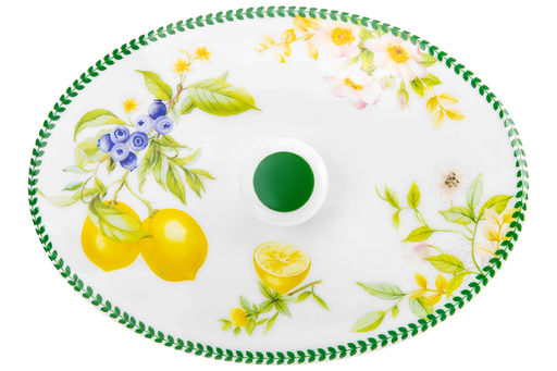 Жюльенница-кокотница 250 мл 16*10*8 см Лимоны с крышкой, NEW BONE CHINA - Elan gallery фото 14