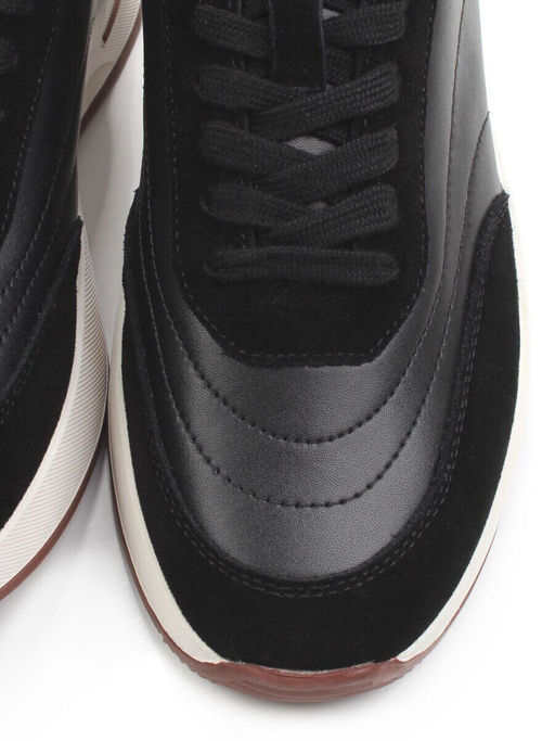 03-A9042-1 BLACK Кроссовки женские (натуральная кожа, натуральная замша)