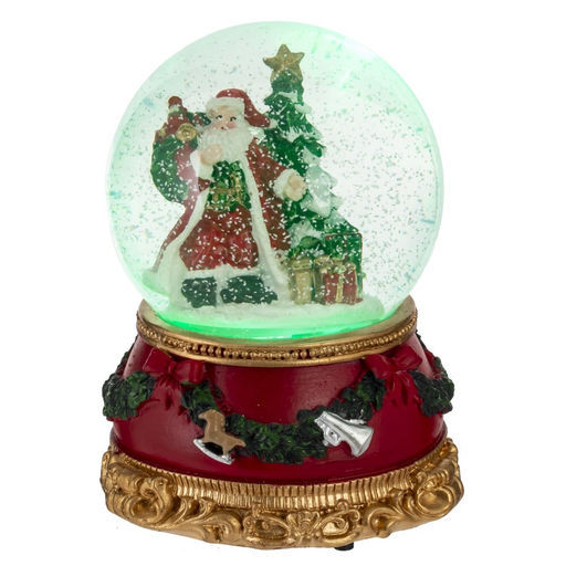 Фигурка декор в стекл шаре "Дед Мороз", D 9.5 см, L9,5 W9,5 H14 см