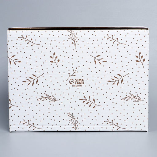 Коробка подарочная сборная, упаковка, «Веточки», белый, 27 х 21 х 9 см