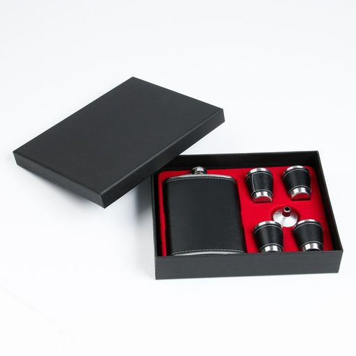 Подарочный набор 6 в 1 «Стиль»: фляжка 270 мл + воронка, 4 рюмки