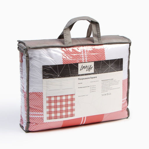 Покрывало LoveLife евро макси Square 240*2105см, микрофайбер, 100% п/э  фото 4