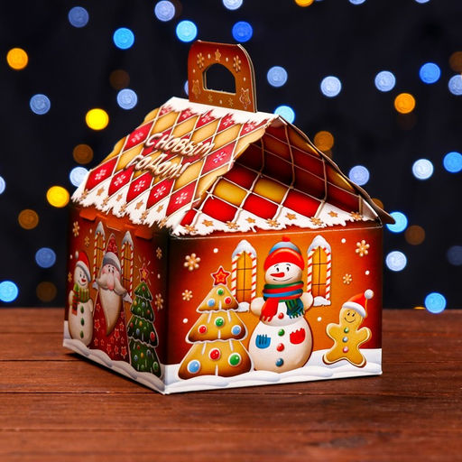 Цена за 10 шт. Подарочная коробка Пряничный 12 х 12 х 16,8 см - Simaland фото 8