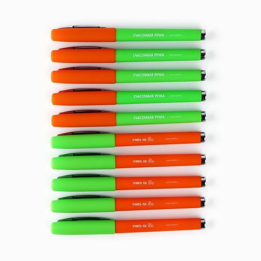 Цена за 10 шт. Ручка гелевая, синяя паста 0.7 мм с колпачком Ручки отличника - Artfox фото 4