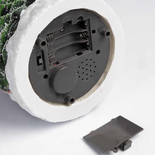 Светодиодная фигура «Поезд и оленёнок» 26×14×14 см, полистоун, от батареек АААх3, свечение мульти