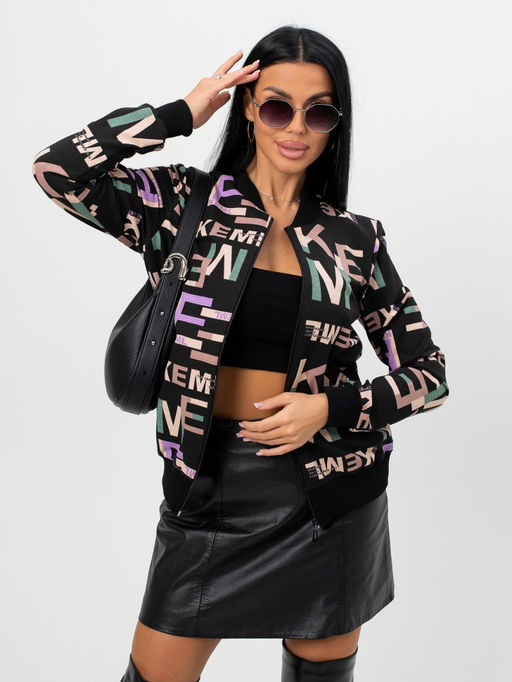 Бомбер женский на молнии - Милана фото 29