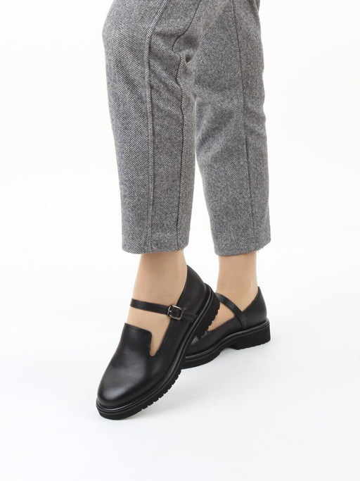 06-DLG05-1 BLACK Туфли женские (натуральная кожа)