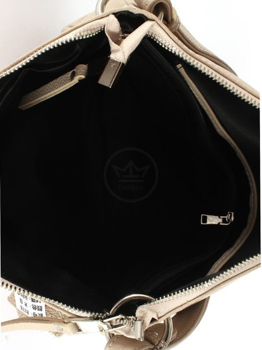 Сумка женская натуральная кожа GU 163-8378, 1отд+карм/перег, плечевой ремень, бежевый SALE 255354 - Adelia фото 3