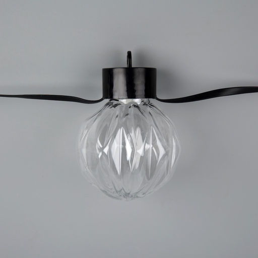 Умная гирлянда Нить 6 м с насадками Рифленые шарики, IP20, тёмная нить, 20 LED, свечение RGB, USB - Luazon lighting фото 8