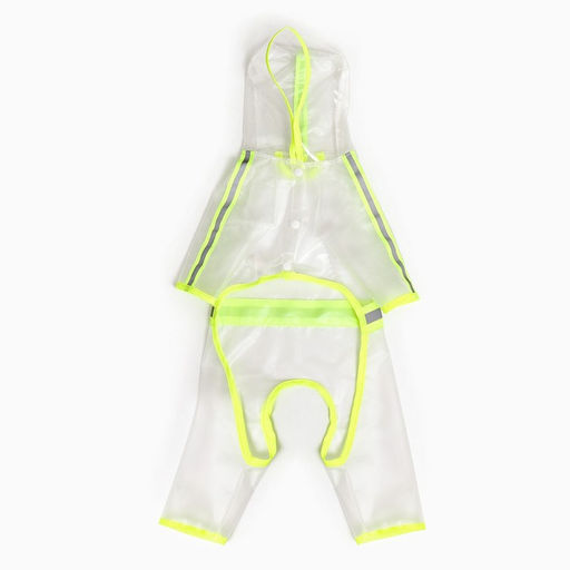 Дождевик-комбинезон для собак, р-р XS (ДС 20, ОГ 32 см, вес 1-3 кг), прозрачный-жёлтый - Simaland фото 21