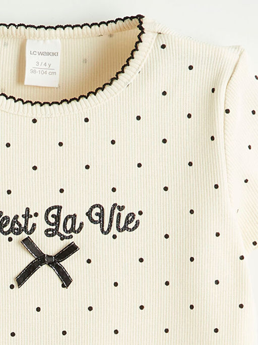 Bisiklet Yaka K?z ?ocuk Ti??rt