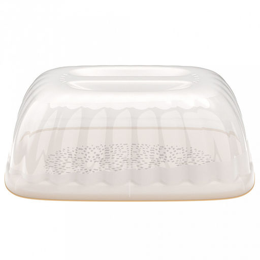 Хлебница 40,6х26,6х16,7см, с вкладышем-сушилкой, прозрачная крышка, полипропилен (Россия)