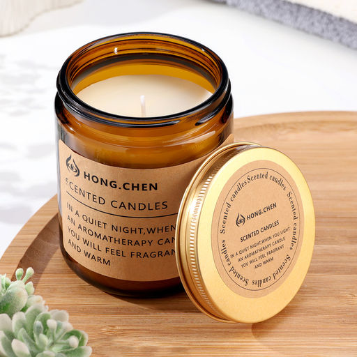 Ароматическая свеча в банке Hong. Chen, жасмин и роза