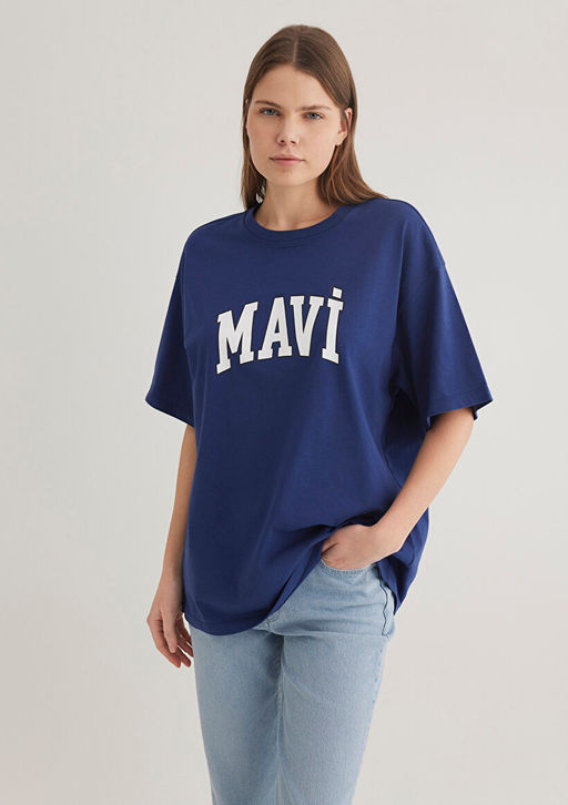 Mavi Logo Bask?l? Lacivert Tisort  фото 3