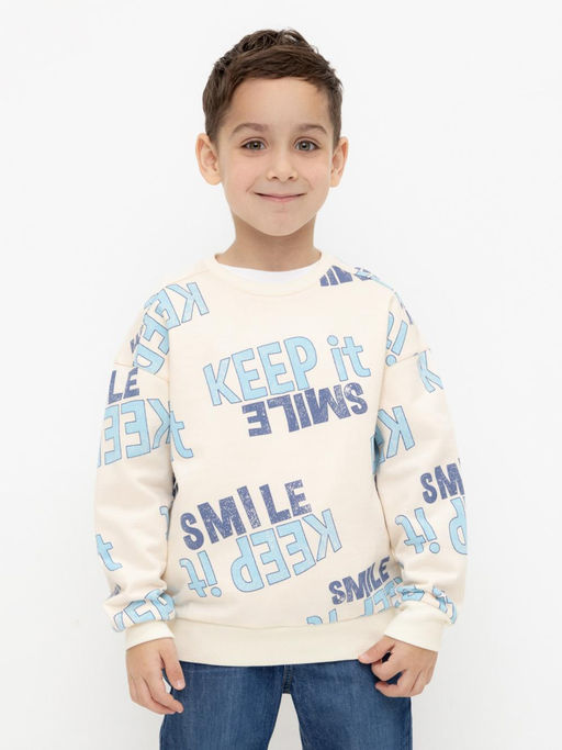 КР 302024/сливки джемпер (свитшот) для мал