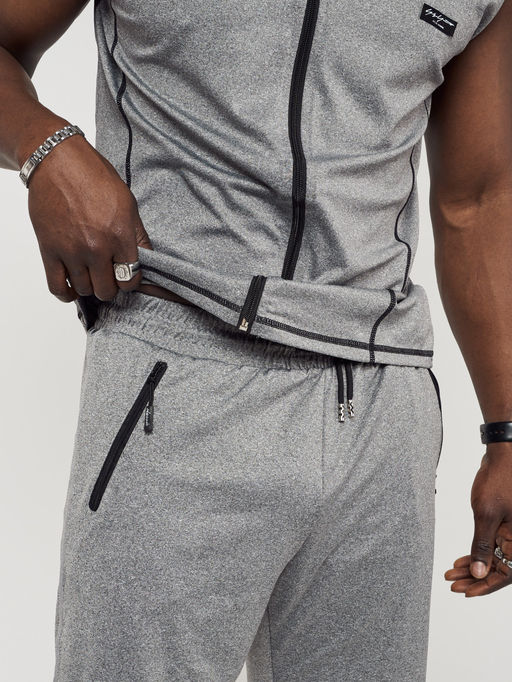 Спортивный костюм летний мужской серого цвета 22610Sr