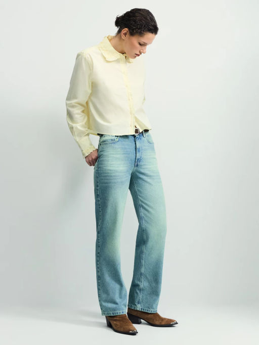 Рубашка прямого кроя с рюшами / Zarina  фото 6