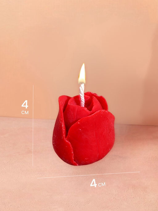 Цена за 2 шт. Свеча "Тюльпан" 4х4х4 см, соевый воск