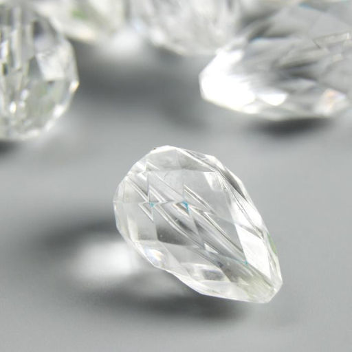 Цена за 2 шт. Бусины для творчества пластик «Кристалл-капля», набор 20 г 2×1.3×1.3 см