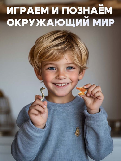 Обучающий набор Моя ферма, по методике Монтессори, 12 фигурок, плакат, 3+ - Iq-zabiaka фото 4