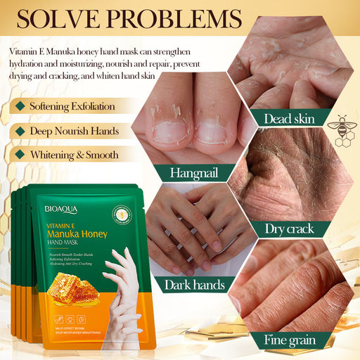 Питательная маска для рук Manuka с витамином Е - Bioaqua фото 3