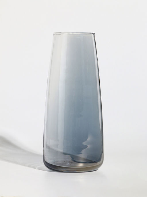 Ваза «Кэнди», 22×9×6.5 см, стекло, серая